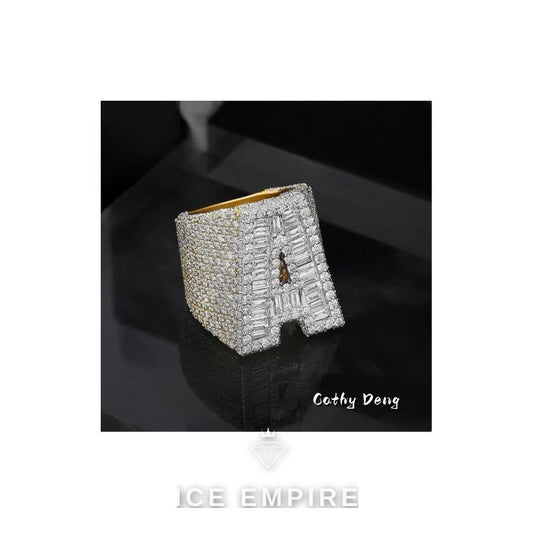 Iced Out Baguette 925 Silver Moissanite Cuban Chain