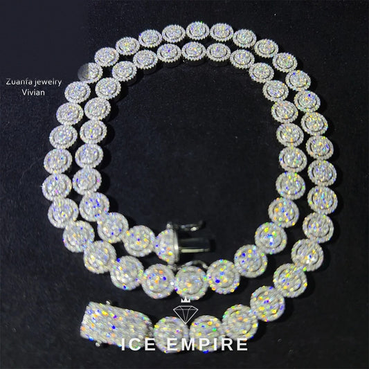 Iced Out Rose Gold Plated Moissanite Cuban Chain