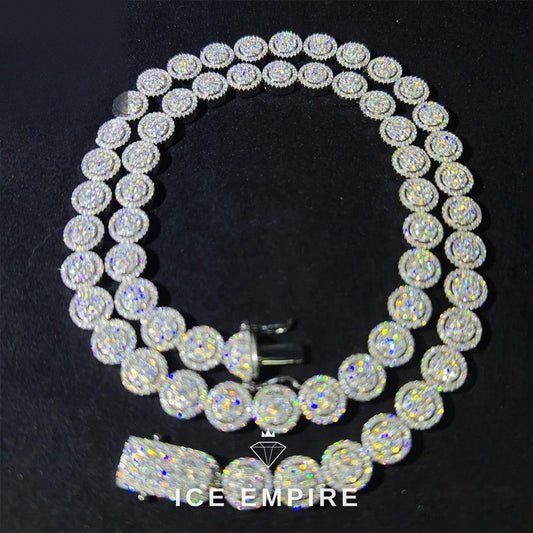 Iced Out Rose Gold Plated Moissanite Cuban Chain