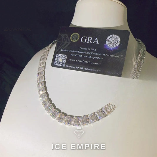 Iced Out Rose Gold Plated Moissanite Cuban Chain