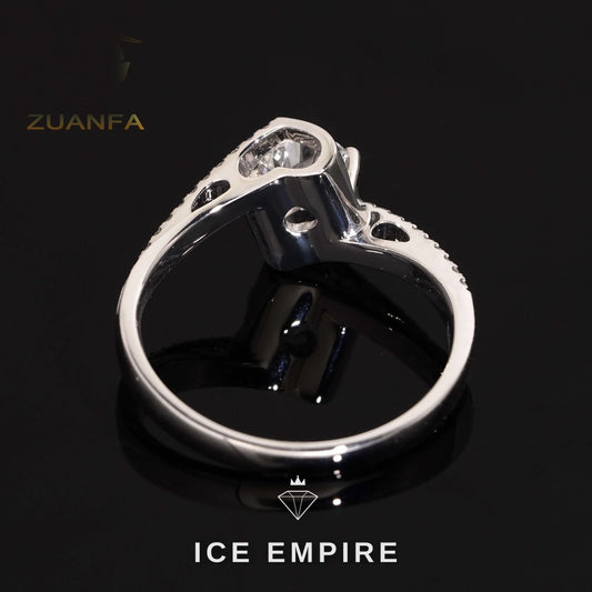 Iced Out 18K Gold Lab Grown Diamond Engagement Ring
