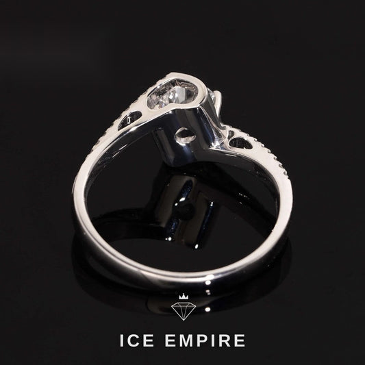 Iced Out 18K Gold Lab Grown Diamond Engagement Ring