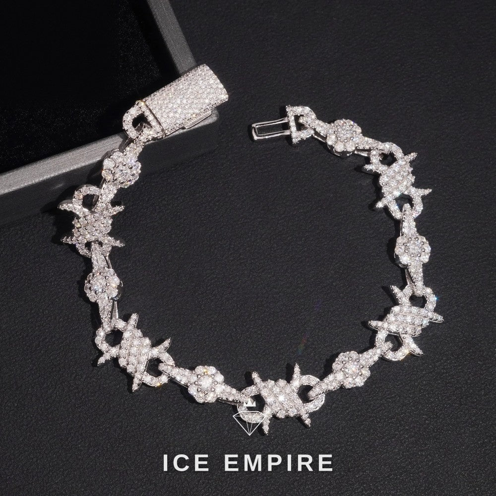 Iced Out 925 Silver Moissanite Cuban Chain