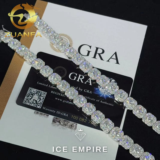 Iced Out Rose Gold Plated Moissanite Cuban Chain