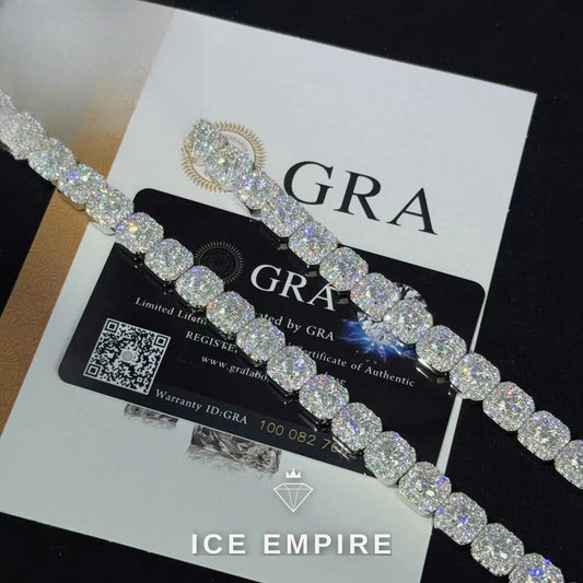 Iced Out Rose Gold Plated Moissanite Cuban Chain