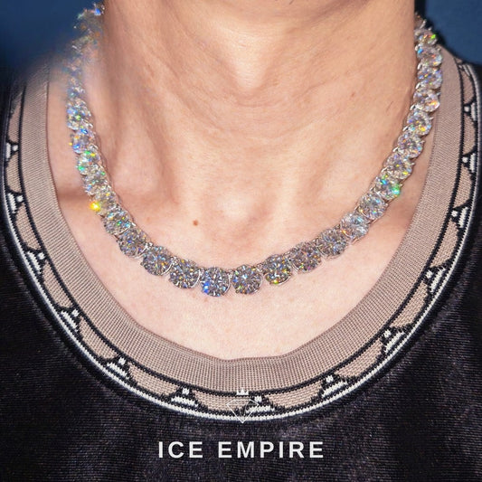 Iced Out Rose Gold Plated Moissanite Cuban Chain