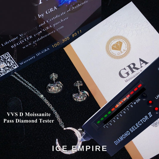 Iced Out 925 Silver Moissanite Earrings