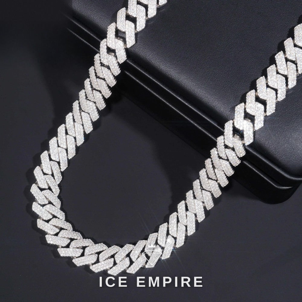 Iced Out Rose Gold Plated Moissanite Cuban Chain