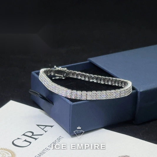 Iced Out Rose Gold Plated Moissanite Cuban Chain