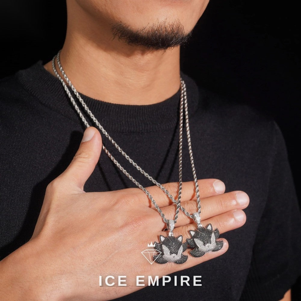 Iced Out Rose Gold Plated Moissanite Pendant