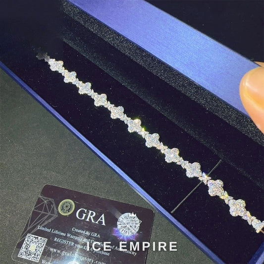 Iced Out 925 Silver Moissanite Cuban Chain