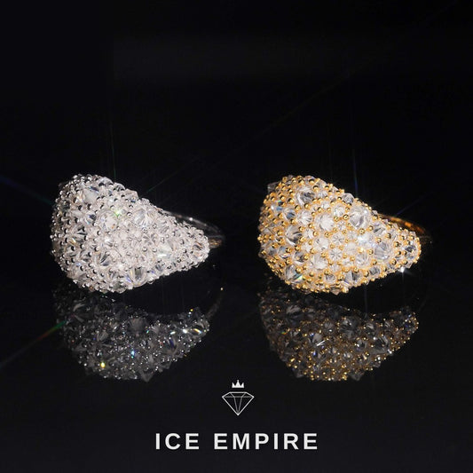Iced Out 925 Silver Moissanite Ring