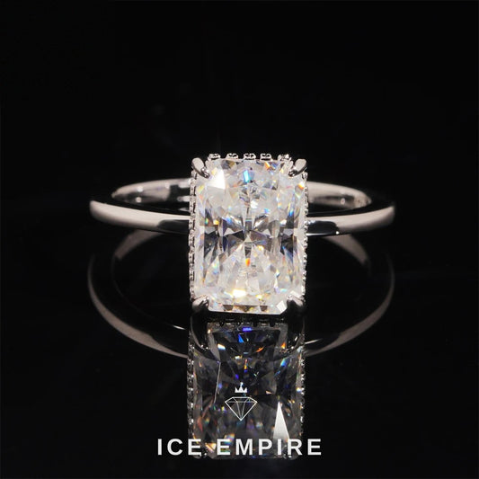 Iced Out Gold Plated Moissanite Wedding Band