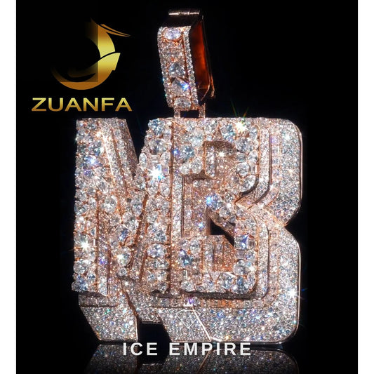 Iced Out Rose Gold Plated Pendant