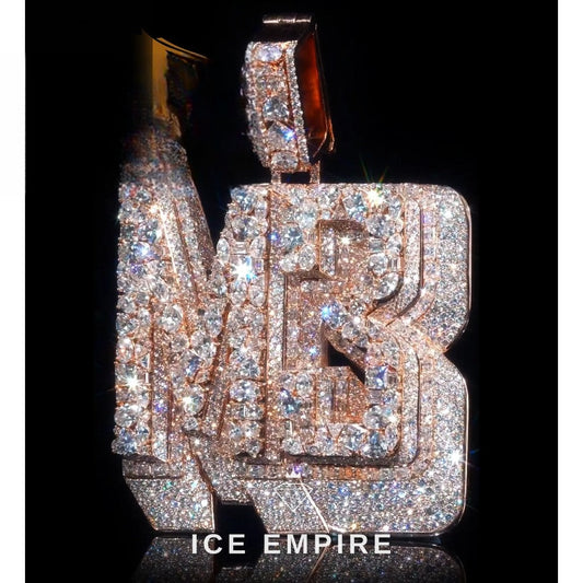 Iced Out Rose Gold Plated Pendant