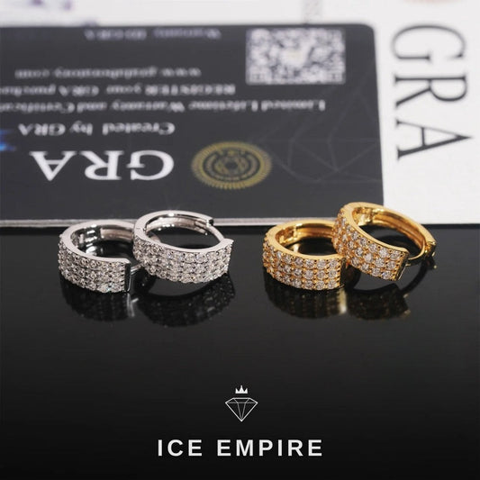 Iced Out 925 Silver Moissanite Earrings