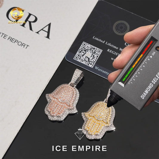 Iced Out 925 Silver Pendant