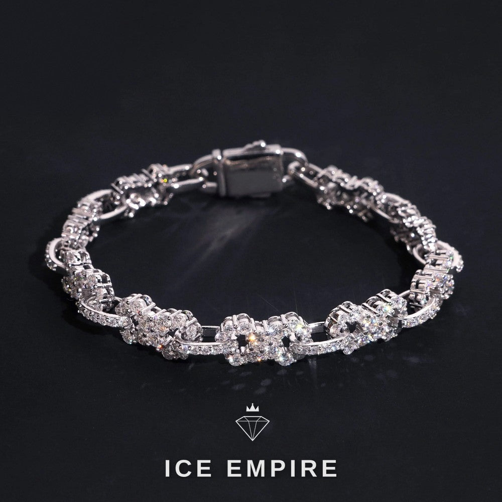 Iced Out Rose Gold Plated Moissanite Cuban Chain