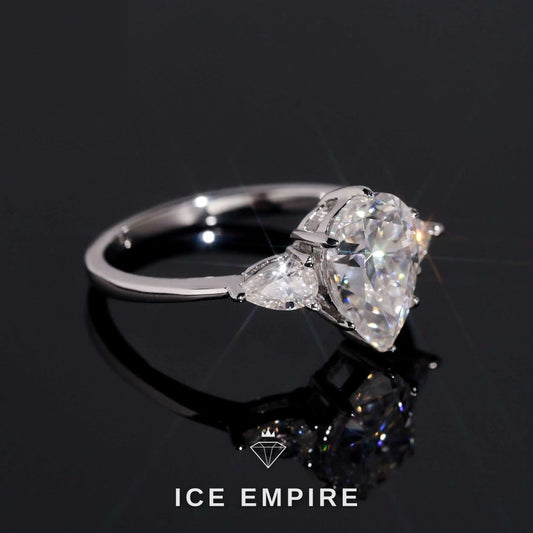 Iced Out Rose Gold Plated Moissanite Wedding Band