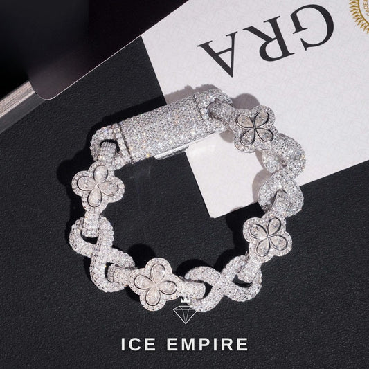 Iced Out Rose Gold Plated Moissanite Tennis Bracelet
