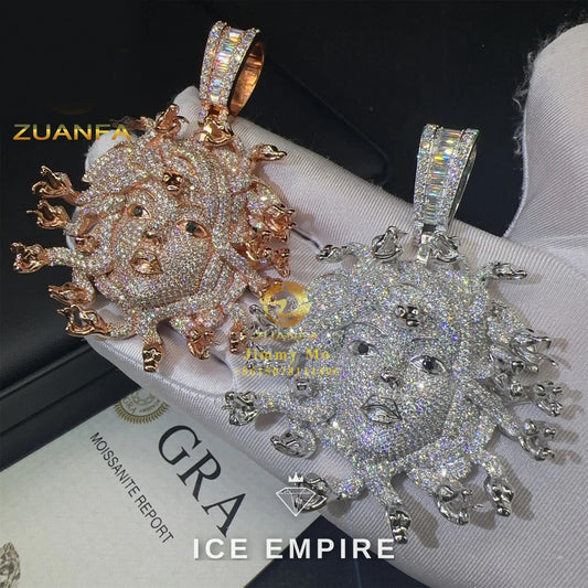 Iced Out Cross 925 Silver Moissanite Pendant