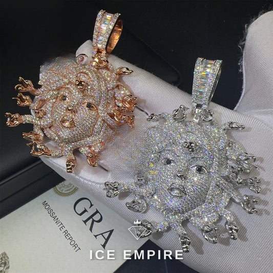 Iced Out Cross 925 Silver Moissanite Pendant