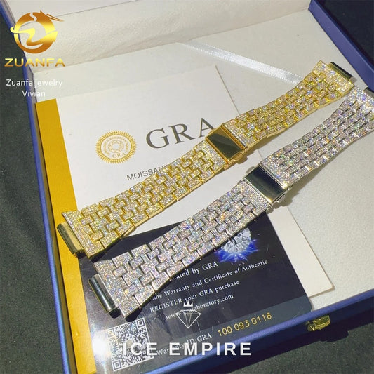 Iced Out 925 Silver Moissanite Watch
