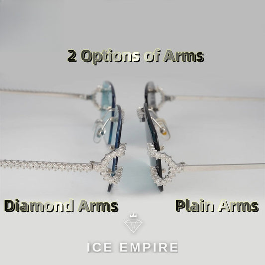 Iced Out 925 Silver Moissanite Glasses
