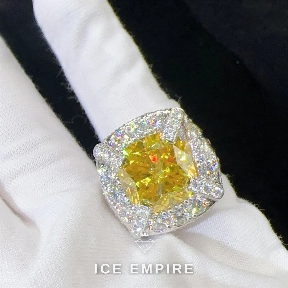 Iced Out 925 Silver Moissanite Ring