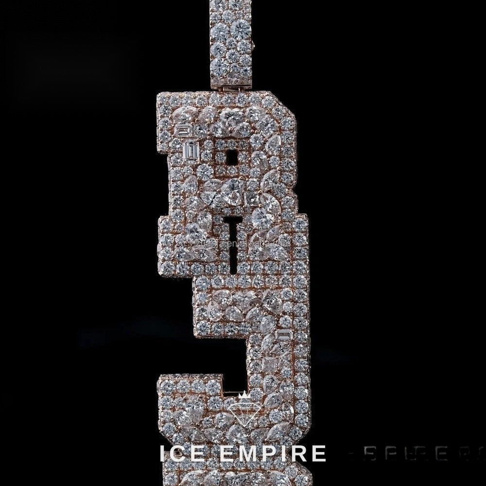 Iced Out 925 Silver Moissanite Pendant