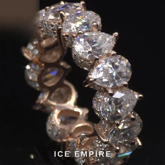 Iced Out 925 Silver Moissanite Ring