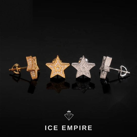 Iced Out 925 Silver Moissanite Earrings