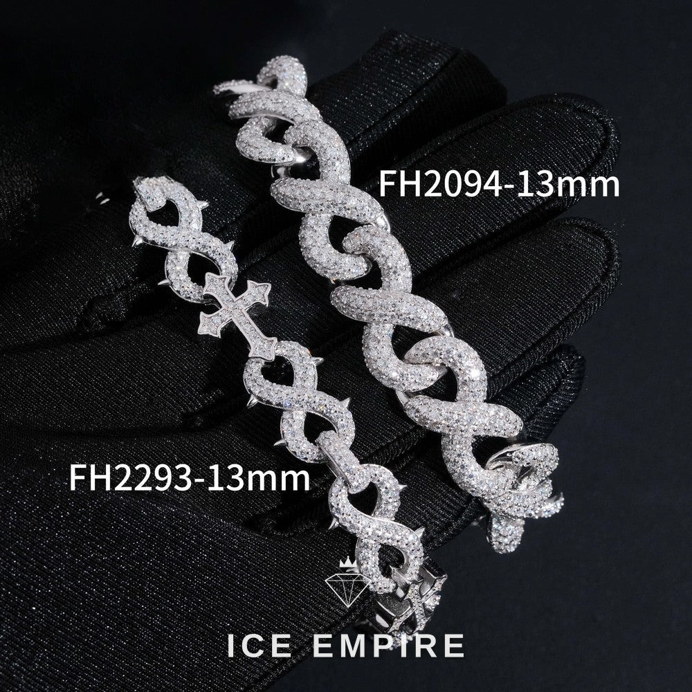 Iced Out Rose Gold Plated Moissanite Cuban Chain