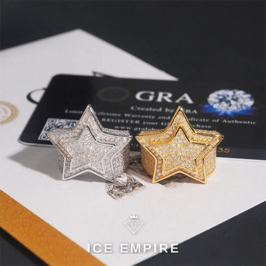 Iced Out 925 Silver Moissanite Ring