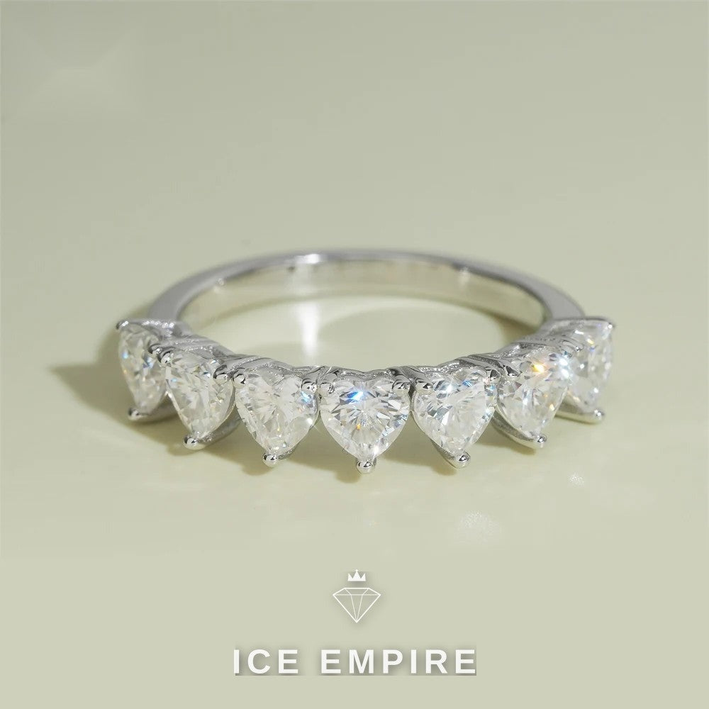 Iced Out Heart Gold Plated Moissanite Ring