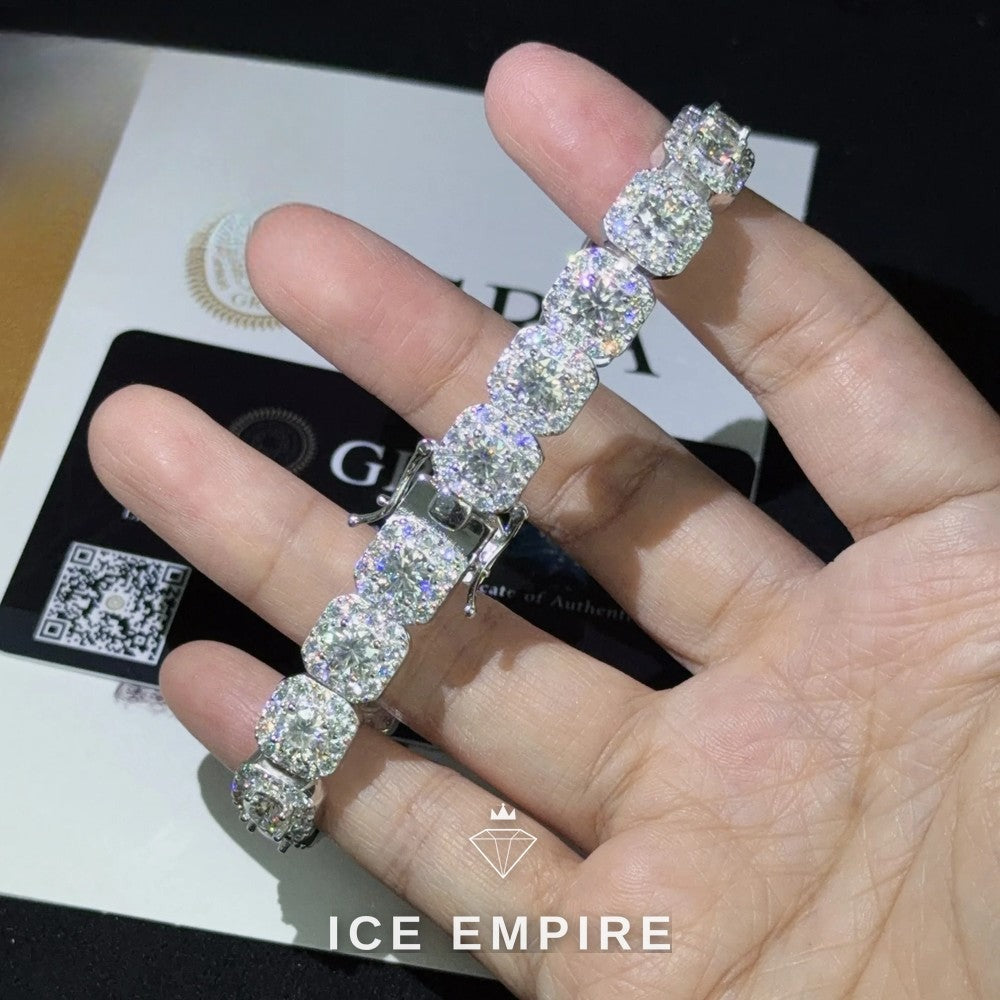 Iced Out Rose Gold Plated Moissanite Cuban Chain