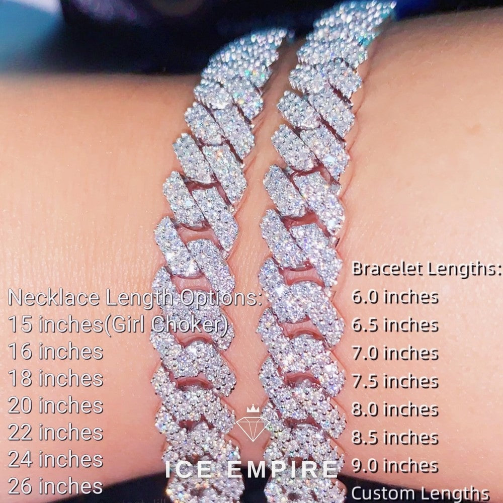 Iced Out Rose Gold Plated Moissanite Cuban Chain