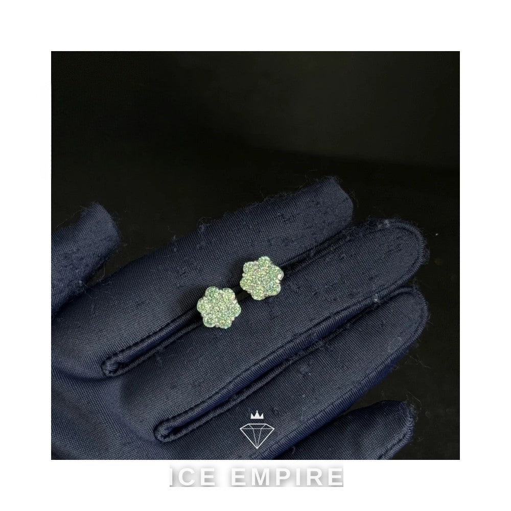Iced Out 925 Silver Moissanite Earrings