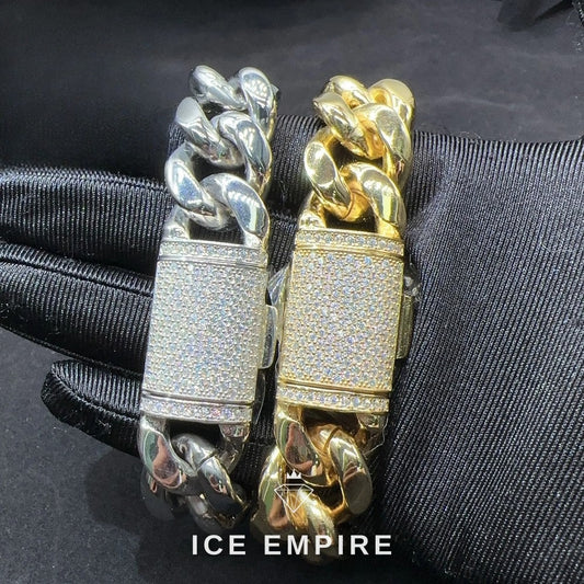 Iced Out Rose Gold Plated Moissanite Cuban Chain