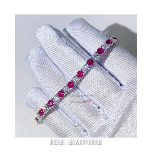 Iced Out Gold Plated Moissanite Tennis Bracelet