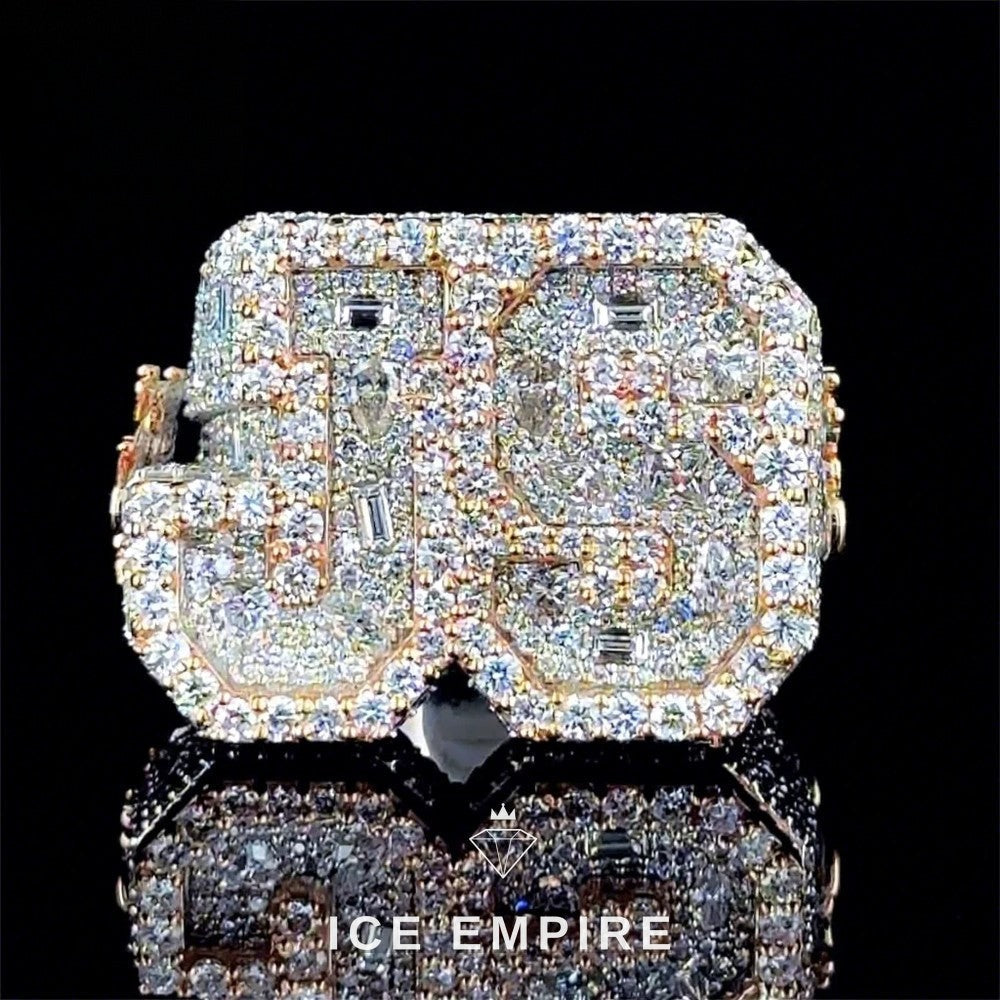 Iced Out 925 Silver Moissanite Ring