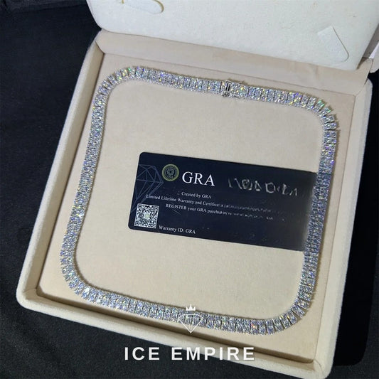 Iced Out Rose Gold Plated Moissanite Cuban Chain