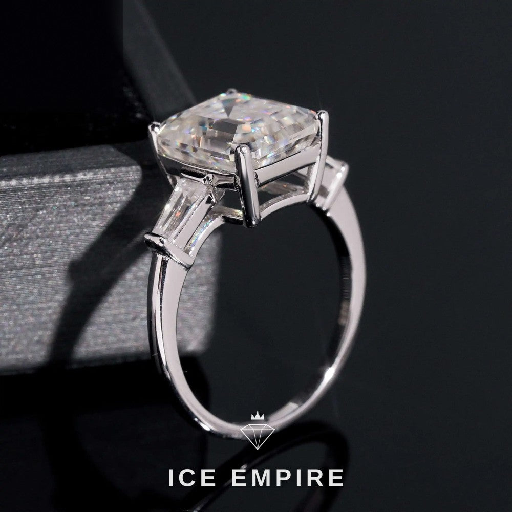 Iced Out 18K Gold Moissanite Wedding Band
