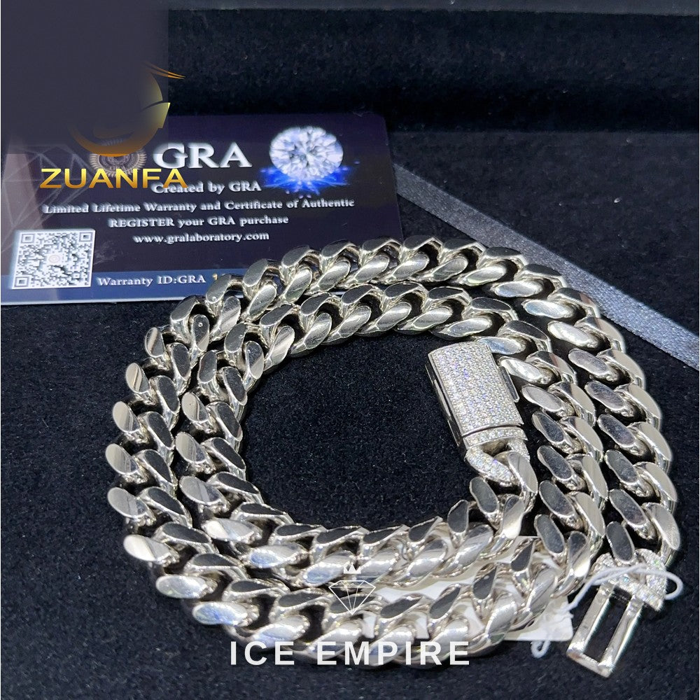 Iced Out Gold Plated Moissanite Cuban Chain