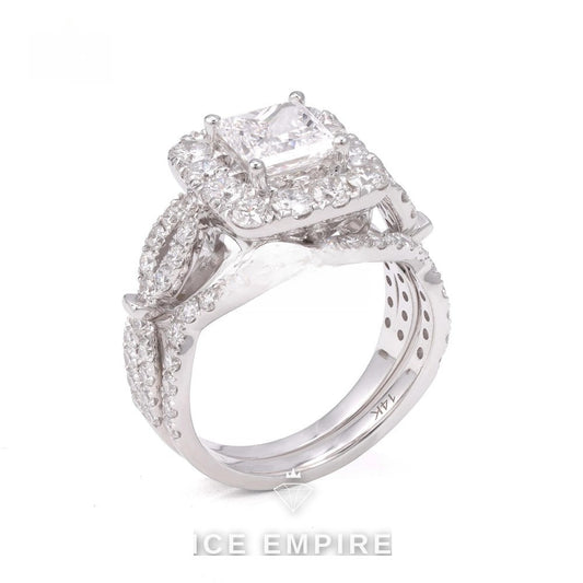 Iced Out 14K Gold Lab Grown Diamond Engagement Ring