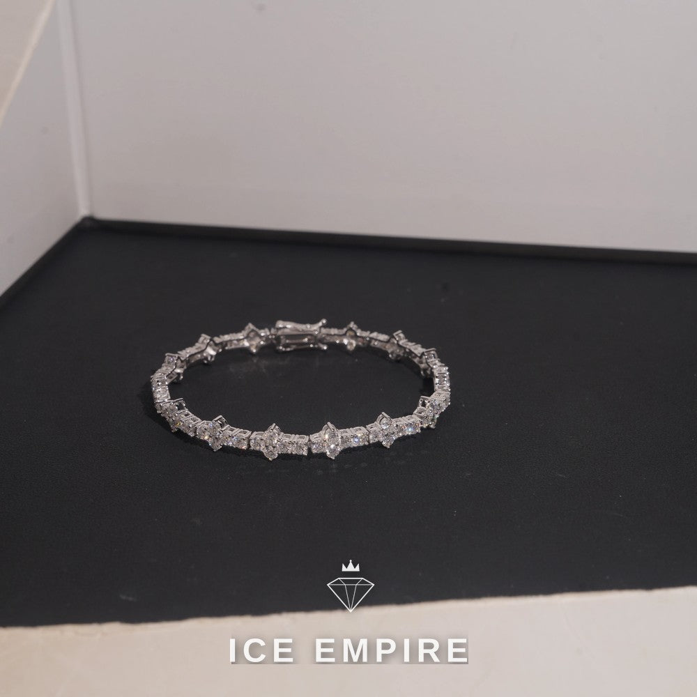 Iced Out 925 Silver Moissanite Tennis Chain