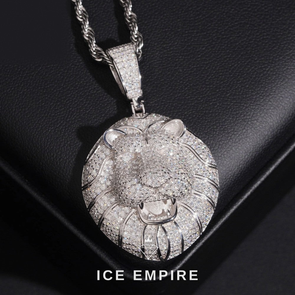 Iced Out Rose Gold Plated Moissanite Pendant