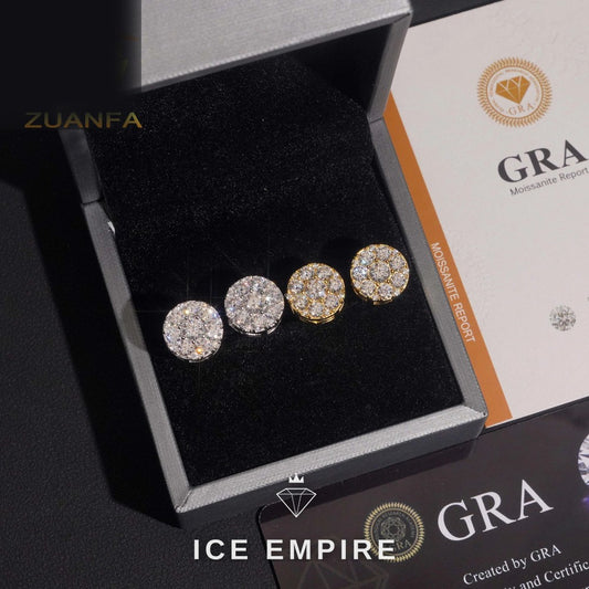 Iced Out Gold Plated Moissanite Earrings