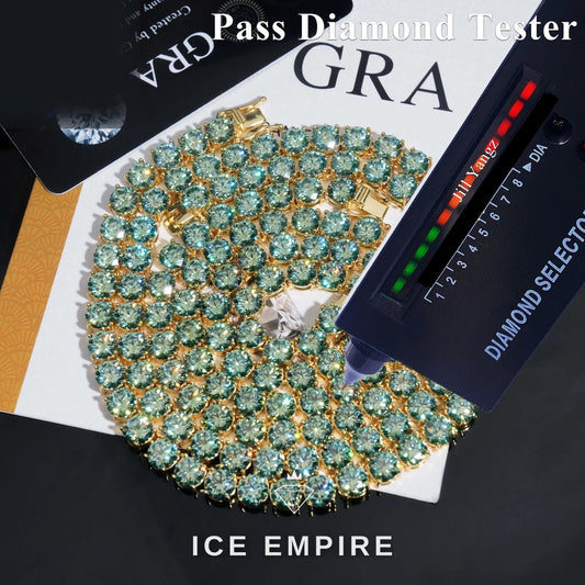 Iced Out Rose Gold Plated Moissanite Tennis Chain