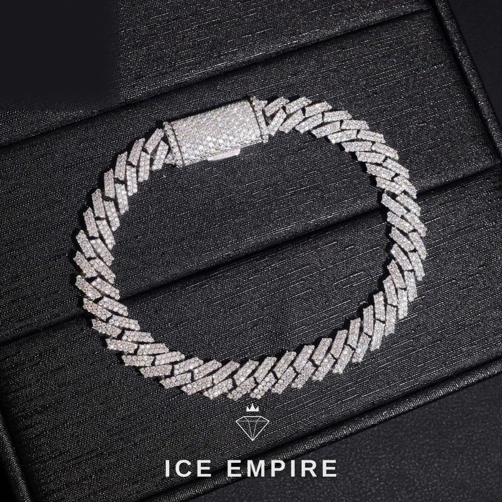 Iced Out Gold Plated Moissanite Cuban Chain